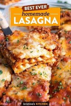 lasagna casserole with meat and cheese on it