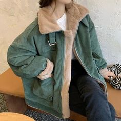 Casual Winter Velvet Thicken Women Coats Jacket | cheapsalemarket.com Korean Winter, Womens Jackets Casual, Pull Sweat, Cotton Coat, Velvet Jacket