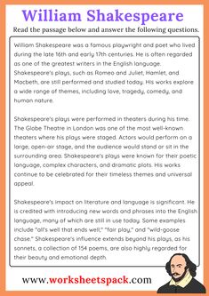 shakespeare's hamlet and other plays with the text william shakespeare, which is written in english