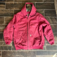 Questions? Leave A Comment Below! Couple Of Wear A Dirty Spots As Shown Carhartt Jackets, Carhartt Jacket, Carhartt Women, Utility Jacket, Red Color, Coats Jackets, Jackets & Coats, Jackets For Women, Red