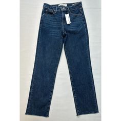 Made In The Usa Of Imported Fabrics, These Stylish High-Rise Jeans Offer A Casual, Yet Polished Look. Who Knew Comfort Could Look This Good? High-Rise Fit Straight-Leg Cut Frayed Hem Button Closure With Zip Fly Five-Pocket Design Made In Usa Inseam = 24 Inches Velvet Jeans, Jean Trends, High Rise Jeans, Vintage Jeans, Polished Look, Casual Jeans, Pocket Design, High Jeans, Blue Fashion