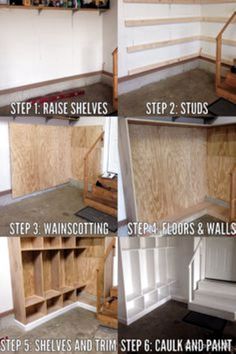 the steps to building a built in bookshelf