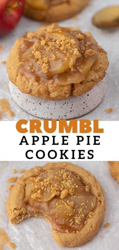 Crumbl apple pie cookies Apple Pie Cookie, Cookies With Oats, Apple Pie Cookie Recipe, Crumble Cookie Recipe, Lifestyle Of A Foodie, Crumble Cookie, Apple Pie Cookies, Pie Cookies, Cake Mug