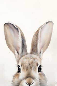 a painting of a rabbit with big ears