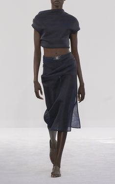 Women's Brandon Maxwell Spring Summer 2025 Collection | Moda Operandi Sheer Midi Skirt, Brandon Maxwell, Silk Slip Dress, Embellished Dress, Spring 2024, London Fashion Week, Moda Operandi, Runway Fashion