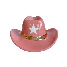 Description Add a touch of country charm to your space with this colorful ceramic cowboy hat decor. Whether you're a fan of the Wild West or simply looking to add a pop of color to your home, this ceramic cowboy hat is the perfect choice. Place it on a shelf, mantel, or use it as a centerpiece to create a fun and stylish focal point in any room. Our hats are hand-poured in Oklahoma and hand-glazed by a Ruby Clay artist before being fired for a beautiful and durable finish. This style features a Cowboy Hat Decor, Hat Decor, Blue Harvest, Clay Artist, Fall 23, The Wild West, Colorful Ceramics, Gold Monogram, Country Charm