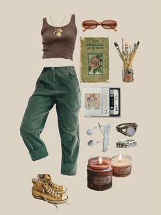 Beach Outfit Collage, Indie Sleeze Clothes, Hippie Outfits, Swaggy Outfits, Grunge Outfits, Aesthetic Outfits, Looks Vintage