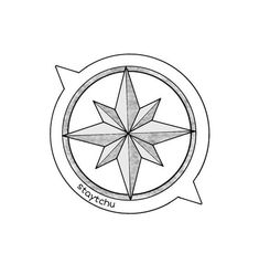 a black and white drawing of a compass in a circle with the word prayfu on it