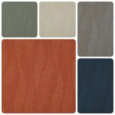 an assortment of different colors of fabric