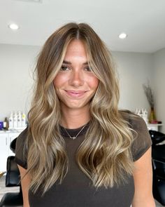 #brondehair #haileybeiberhair #dimensionalbrunette #dimensionalblonde #hairinspo #livedinhait #livedincolor #lowmaintenancehair #haircolor Healthy Dirty Blonde Hair, Natural Brunette With Blonde Highlights, Aspen Ovard Hair, Blonde Goes Brunette, Mid Length Bronde Balayage Hair, Dirty Blonde To Brunette, Brown Hair With Money Piece Only, Blended Bronde Balayage, Partial Highlights Dirty Blonde