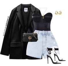 Outfit Inspo Date Night, Leather Blazer Outfit, Black Leather Blazer, Glam Outfit, Winter Fashion Outfits Casual, Stylish Summer Outfits, Look Short, Blazer Outfit, Classy Work Outfits