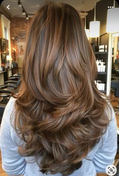 Old Money Haircut Brunette, Layers In Thick Hair, Dark Auburn Hair With Blonde Highlights, Light Brown Hair With Copper Highlights, Layered Light Brown Hair, Brown Hair Caramel, Blonde Hair Trends, Bold Highlights, Brown With Caramel Highlights