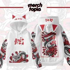 This cute, one of a kind Japanese White Snake Hoodie, with beautiful high-quality printing, will quickly become your favorite hooded sweatshirt. Perfect gift for friends and family members, especially for those who are passionate and interested in Japanese culture or are from Japan. : : : : : : : : : : : : : : : : : : : : : : : : : : : : : : : : : : : : : : : : : : : :  This product will take 5-7 business days to manufacture and will be shipped immediately after production. : : : : : : : : : : : Two Piece Hoodie Set, White Harajuku Hoodie With Cartoon Print, White Harajuku Hooded Hoodie, Harajuku White Hoodie Tops, Harajuku Style White Hoodie Top, White Harajuku Hoodie Top, White Harajuku Style Hoodie Top, Winter Anime Print Hooded Top, Harajuku Style Red Long Sleeve Top