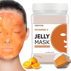 PRICES MAY VARY. 🍊 [PREMIUM QUALITY FACIAL TREATMENT]-YMEYFAN's jelly mask powder is enriched with Vitamin C. It acts as an antioxidant to the skin, scavenging free radicals, thus carrying out and radiant skin effects. It also enhances the skin's own resistance, improves skin lines and even fine lines.YMEYFAN Jelly Mask Powder is made with natural ingredients, fragrance free and other harmful ingredients. It is also very friendly to sensitive skin types. 🥣【HOW TO USE JELLY MASK POWDER】 - Mix the mask powder and water in a bowl in a 2:1 ratio until combined. When you mix the mask powder, use half the amount of water, then add a little bit at a time to get the right consistency. It needs to be thicker than you think to avoid a drippy mess. Then use a spatula to apply the mask to your face Hydro Jelly Mask, Natural Wound Care, Esthetician Supplies, Jelly Mask, Mask Powder, Peeling Mask, Natural Face Mask, Peel Off Mask, Body Healing