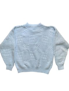 1980’s Vintage Spunky Pastel Blue Sweater Size- Small/ Medium Shipped Via USPS First Class Retro Blue Winter Top, Pastel Blue Clothes, Pastel Blue Sweater, Pastel Sweaters, 80s Sweatshirt, Baby Blue Sweater, Pastel Sweater, 80s Sweater, Fish Fish