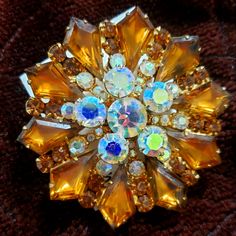 Gorgeous Juliana Delizza And Elster Brooch With The Diameter Of 2 1/2". It Is In Very Good Condition. Juliana Jewelry, Vintage Costume Jewelry, Vintage Costumes, Costume Jewelry, Antique Jewelry, Brooches, Vintage Jewelry, Women Jewelry, Lace