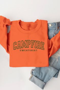 Campfire Sweatshirt Graphic Fleece Sweatshirts.Unisex Crew Neck Long Sleeve Sweaters Knits.Crafted from premium materials, tailored to your lifestyle, ensuring a comfortable fit for any occasion.Family Group Uniforms Birthday Party Gift Concert Festival Events.High Quality Direct To Film Printed Graphic Design.50%COTTON,50%POLYESTERNICARAGUAMade In: Nicaragua Orange Relaxed Fit Sporty Sweatshirt, Orange Ribbed Cuffs Sweatshirt For Fall, Fall Crew Neck Sweatshirt For Outdoor, Fall Outdoor Crew Neck Sweatshirt, Cozy Crew Neck Sweatshirt For Outdoor, Orange Winter Sweatshirt With Ribbed Cuffs, Outdoor Crew Neck Sweatshirt With Ribbed Cuffs, Orange Crew Neck Sweatshirt With Ribbed Cuffs, Casual Fleece T-shirt For Fall