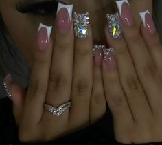 Instagram Add, White Inspiration, Hard Nails, Drip Nails, Colored Acrylic Nails, Short Square Acrylic Nails