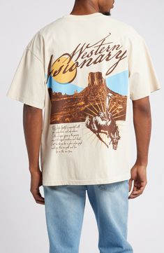 Vintage Men Shirt, Funky Graphic Tees, Cowboy T-shirt, Sports Graphic Tees, Men's T-shirts, Artist Merch, Vintage Shirt Design, Brown Shirts, Fab Lab