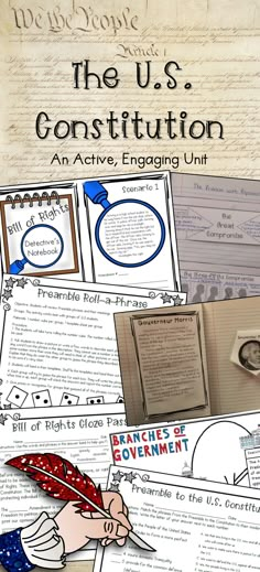 the u s constitution an active, engaging unit for students to use in their writing