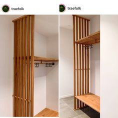 there are two pictures of the same room with different things in it and one is empty