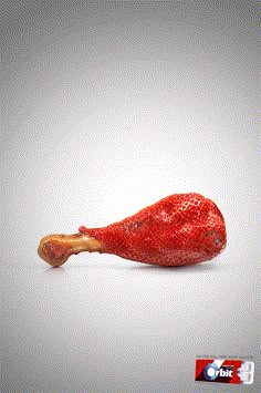 a piece of food that looks like a chicken leg