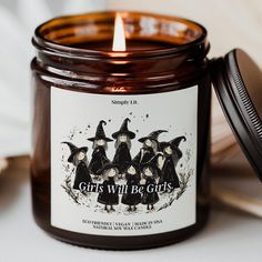 Introducing our one-of-a-kind customizable candles--because apparently, your home décor needs a "personal touch" to prove you have taste. Slap your name, your dog's name, or that inside joke no one gets on the label, and voilà! You've just leveled up your candle game. It's like a regular candle, but special--just like you. CANDLE SIZE DIMENSIONS: 4 OZ MINI CANDLE: Height: 2.7 in Diameter 2.4 in 9 OZ CANDLE: Height: 3.5 in Diameter 2.8 in DESCRIPTION: + 100% Soy wax hand poured into glass jars + Coven Witches, Candle Game, Witchy Halloween, Inside Joke, Mini Candle, Boo Basket, Holiday Scents, Gift Best Friend, Natural Soy Wax Candles