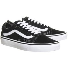 Old Skool Trainers by Vans ($73) ❤ liked on Polyvore featuring shoes, sneakers, vans, zapatos, black, skater trainers, skate sneakers, black shoes, black trainers and laced sneakers Black Lace Shoes, Black Lace Up Shoes, Shoes Sneakers Black, Old Skool Black, Sneakers Vans, Black Vans, Lace Sneakers, Black Trainers, Vans Black