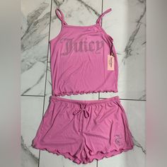 ~ Brand New W Tag ~ 2 Piece Set Mcbling Outfits, 2000s Street Style, Pink Pjs, Pajamas Cute, Pink Juicy Couture, Baddie Tips, Lingerie Sets, Baddie Outfits Casual, Outfits Casual