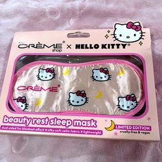 New In Box Smoke Free Home, Hello Kitty Sleep Mask “Limited Edition “ Kitty Accessories, Hello Kitty Accessories, Hello Kitty Pink, Sleep Mask, Satin Fabric, Face Masks, Face Mask, Hello Kitty, Limited Edition