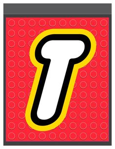 the letter t is made out of legos