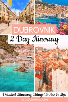 Pinterest pin for 2 days in Dubrovnik Perfect Days, European Destination, Travel Wishlist, Walled City, Sunset Cruise