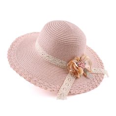 PRICES MAY VARY. MATERIAL：This baby straw hat is made with 100% Paper,high quality and breathable,allows heat to escape and air to flow.This is the perfect style summer hat for your children. SIZE：The baby girl sun hat is suitable for 3-6 years baby girls.The cap circumference is 52cm/20.5”.The size of the girl sun hat can be adjusted, the inside of the hat has an adjustment rope, can be adjusted according to the size of baby’s head circumference. HAND MADE：Kids straw hat is carefully woven by h Pink Straw Hat For Summer, Pink Straw Sun Hat For Summer, Adjustable Pink Straw Hat, Pink Short Brim Straw Hat For Beach Season, Pink Panama Hat For Spring And Summer, Pink Short Brim Straw Hat For Summer, Pink Summer Panama Hat For Spring, Wide Brim Pink Straw Hat With Uv Protection, Pink Wide Brim Straw Hat With Uv Protection