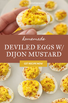 Deviled Egg Recipe with Dijon Mustard Deviled Eggs Dijon Mustard, Deviled Eggs With Dijon Mustard, Deviled Eggs With Sugar Recipe, Mustard Deviled Eggs, Deviled Eggs Recipe Best Easy, Devilled Eggs Recipe, Deviled Eggs Recipe Best, Easy Deviled Eggs