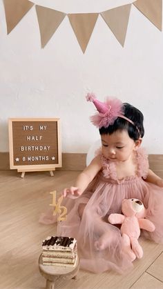 Half Birthday (6 months) Four Months Photoshoot Ideas, 6 Months Milestone Photoshoot, Half Birthday Shoot Ideas, Baby 6month Photo Ideas, 2 Month Birthday Ideas, First Half Birthday 6 Months, Half Birthday Celebration Ideas, Half A Birthday Ideas, Valentines Half Birthday Girl