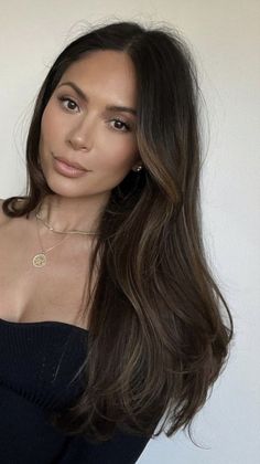 Professional Beach Outfits, Flash Highlights Hair, Highlights To Root Brown Hair, Rich Brown Hair With Face Framing Highlights, Chocolate Hair Bayalage, Asian Dark Balayage, Rooty Brunette Balayage, Lived In Ashy Brunette, Asian Brunette Balayage