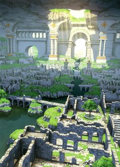 Bangunan Minecraft, Fantasy World Map, Landscape Concept, Minecraft Architecture, Biome, Ancient City