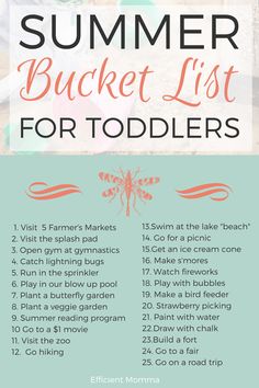 the ultimate bucket list for toddlers with text overlay that reads, best bucket list for