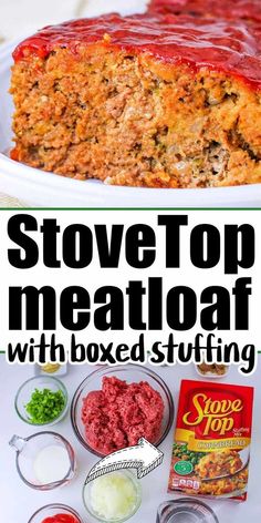 the meatloaf has been cooked and is ready to be eaten with toppings