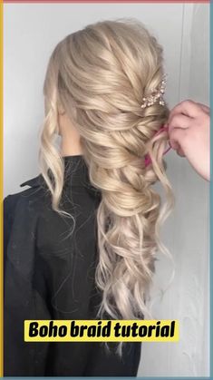 Boho Braid Tutorial, Diy Prom Hairstyles, Boho Braid, Diy Prom, Edgy Haircuts, Hair Done, Sneaks Up, Braid Tutorial, Senior Prom