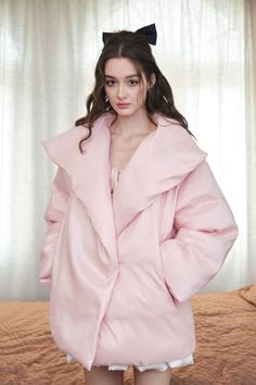 Princess Puffer - Cream Pink Pink Winter Outfit, Winter Barbie, Pink Puffer Coat, Outfit Aesthetics, Winter Princess, Oversized Puffer, Winter Mood, Tv Fashion, Awesome Outfits