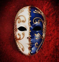 Gold Masquerade Mask For Carnival Cosplay, Blue Venetian Mask For Carnival, Blue Venetian Masks For Carnival, Blue Venetian Masks For Masquerade, Blue Venetian Masquerade Mask, Phantom Masquerade, Masquarade Mask, Costume Carnaval