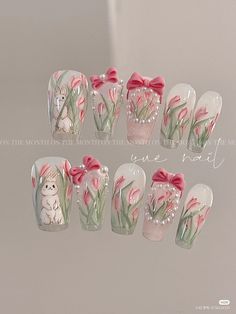 Nails Ideas Natural, Euphoria Vibe, Nails Hacks, Chinese Nails, Glamorous Birthday, Tulip Nails, Euphoria Nails, Birthday Nail Designs, Coquette Vibes