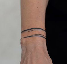 Minimal Lines Tattoo, Ankle Tattoos For Women Wrap Around Line, Minimalist Tattoo On Shoulder, Line Tattoo Wrist, Bracelet Tattoo Men, Bracelets Tattoo, Wristband Tattoo, Pinky Tattoo