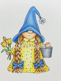 Nome Drawings, Female Gnomes, Gnomes Diy, Country Paintings