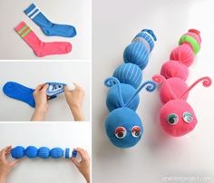 four pictures of different types of toys and hands holding them up to the same toy