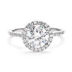 2 Carats Round Brilliant Cut Diamond Halo Ring White Gold 14K Halo Ring Halo Diamond Ring Round, Round Diamond Engagement Rings Halo, Favorite Engagement Rings, Fine Engagement Rings, Round Halo Engagement Rings, Round Halo, Wedding Rings Halo, Round Engagement Rings, Simple Engagement Rings