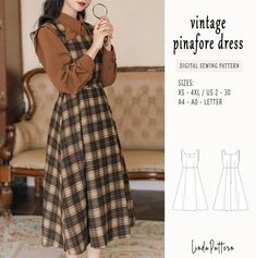 the vintage pinafore dress sewing pattern