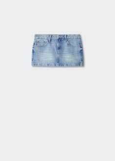 Low-rise denim mini skirt - Woman | MANGO United Kingdom Denim Skirt Outfits, Short Design, Mango Outlet, Cute Preppy Outfits, Denim Style, Cute Everyday Outfits, Summer Fashion Outfits, Denim Mini