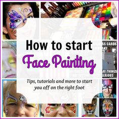 Easy Face Painting Designs, Mime Face Paint, Face Painting Supplies, Cool Face Paint, Painting Beginners, Face Painting Tips, Professional Face Paint, Face Painting Tutorials, Face Paint Kit